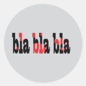 bla bla bla ronde sticker (Voorkant)