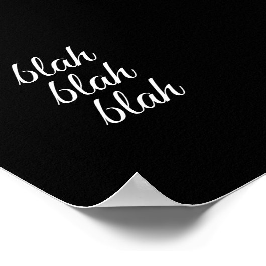 bla blah blah - poster (Hoek)