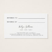 blaadgeometrische lijst verwijzingskaart visitekaartje (Achterkant)