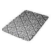Blaas Damask Pattern White op Black Badmat (Gekanteld)
