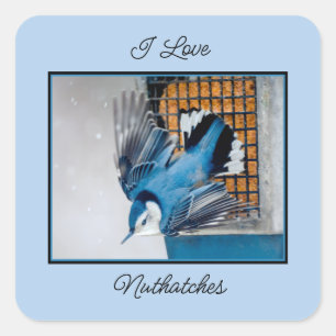 Blaas in sneeuw - oorspronkelijke foto vierkante sticker