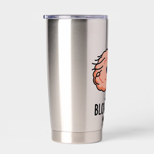 Blaas je geest Sticker - Schattige brein met haard Geïsoleerde Drinkbeker (Rechts)