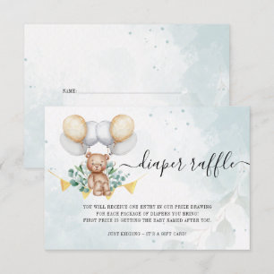 Blaas je papieren Baby shower pas op Bedankkaart