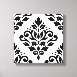 Blaas met schuifwiel Groot ontwerp (B) Zwart op wi Canvas Afdruk