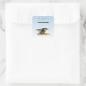 Blaas Nuthatch Bookplaat Vierkante Sticker (Tas)