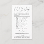 Blaas onze telefoons op Ik Spion Bruiloft Game Sig Informatiekaartje (Achterkant)