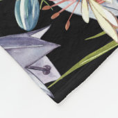 Blaascampion Bells: Waterverf Bloemen Fleece Deken (Hoek)