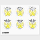 Blaaskanker vlinder 3 ronde sticker (Vel)