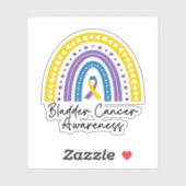 Blaaskankerbewustzijn, blaaskankerondersteuning sticker (Vel)