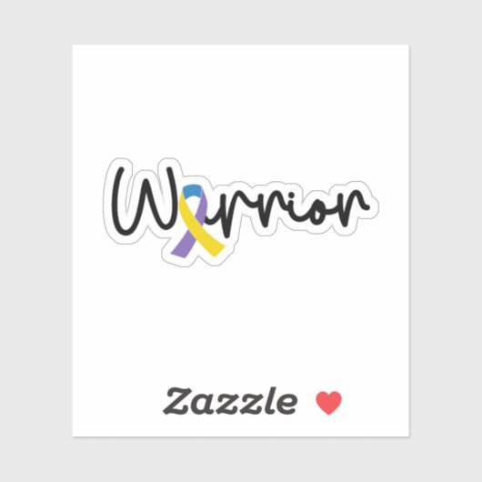 Blaaskankerbewustzijn, blaaskankerstrijder sticker (Vel)