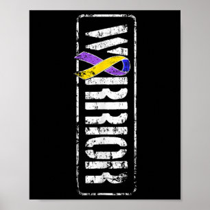 Blaaskankerbewustzijn - Military Warrior Ribbon Poster