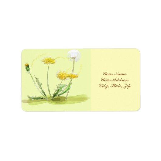 Blaast paardenbloem weg etiket (Voorkant)