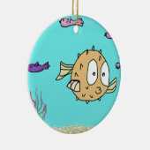 blaasvis keramisch ornament (Rechts)