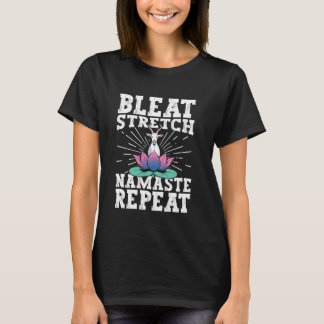 Blaat Namaste Repat Voor Geit Yoga Liefhebber T-shirt