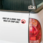 BLABER-MOUTH-TEXTERS BOMPER STICKER "FERME..." (Sur camion)