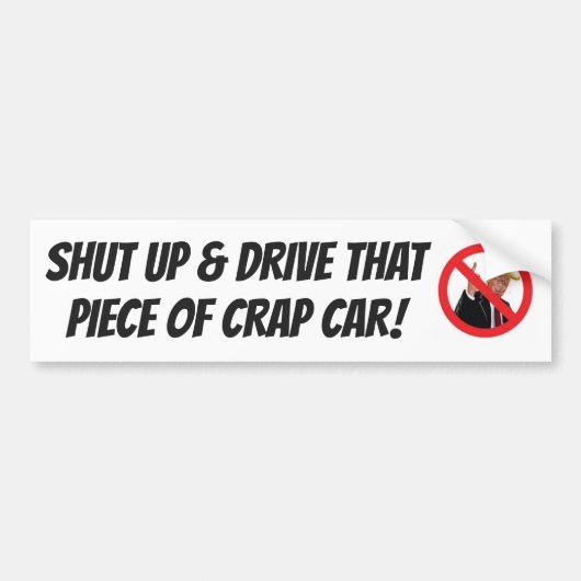 BLABER-MOUTH-TEXTERS BOMPER STICKER "FERME..." (Devant)