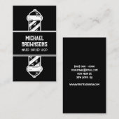 Blac Iconic Modern  Barber Visitekaartje (Voorkant / Achterkant)