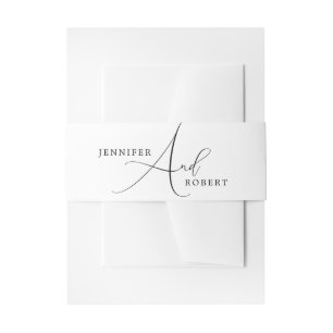 Blac Script Typografie op witte achtergrond Uitnodigingen Wikkel