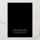 Black 100th Birthday Gold Folie Uitnodiging (Achterkant)