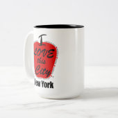 Black 15 oz Two-Tone Mok (Voorkant links)