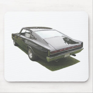 Black 1967 Dodge Charger mousepad. Muismat