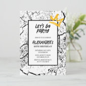 Black 26e anniversaire invitation Men Grunge (Debout devant)