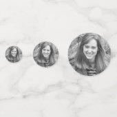 Black 40th Birthday Foto Confetti (Achterkanten)