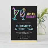 Black 49e anniversaire invitations Cocktail Neon G (Debout devant)