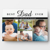 Black 4 foto's Beste vader ooit Vaderdag Fotoplaat (voorkant)