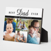 Black 4 foto's Beste vader ooit Vaderdag Fotoplaat (Zijkant)