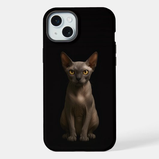 Black 4 Luxe, Chat Sphynx iPhone 15 Plus (Verso)