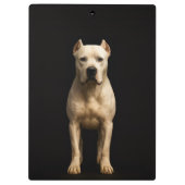 Black 4 Luxe Clipboard, Bold Dogo Argentino Klembord (Achterkant)