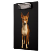 Black 4 Luxe Clipboard, Classy Basenji Dog Klembord (Links)