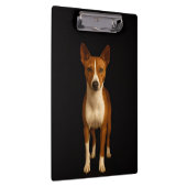 Black 4 Luxe Clipboard, Classy Basenji Dog Klembord (Rechts)