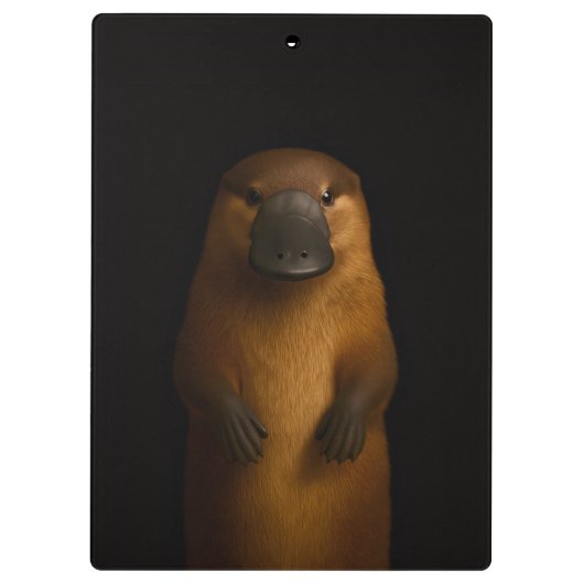 Black 4 Luxe Clipboard, Elegant Platypus Klembord (Achterkant)