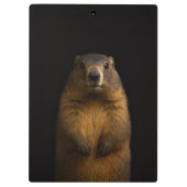 Black 4 Luxe Clipboard, Fluffy Marmot Klembord (Achterkant)