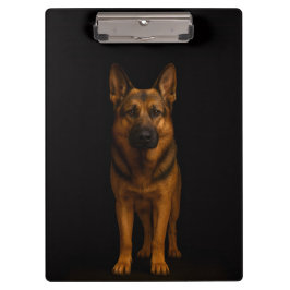 Black 4 Luxe Clipboard, German Shepherd Dog Klembord