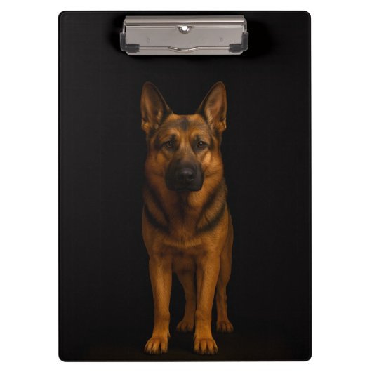 Black 4 Luxe Clipboard, German Shepherd Dog Klembord (Voorkant)