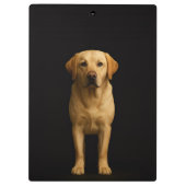 Black 4 Luxe Clipboard, Minimalist Labrador Klembord (Achterkant)