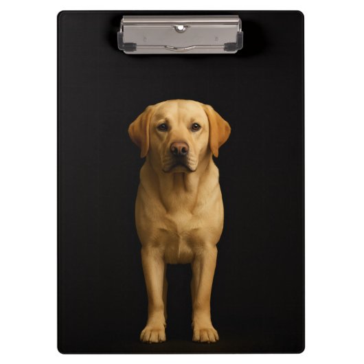 Black 4 Luxe Clipboard, Minimalist Labrador Klembord (Voorkant)