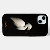 Black 4 Luxe, Elegant Snowy Egret Case-Mate iPhone Case (Achterkant (horizontaal))