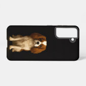 Black 4 Luxe  Galaxy S21 Case, Cavalier Spaniel Samsung Galaxy Hoesje (Achterkant horizontaal)