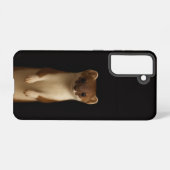 Black 4 Luxe Galaxy S21 Case, Elegant Weasel Samsung Galaxy Hoesje (Achterkant horizontaal)