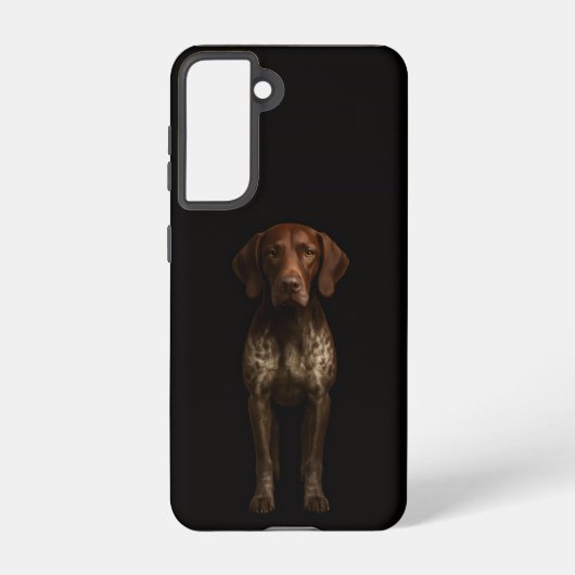 Black 4 Luxe Galaxy S21 Case, German Pointer Dog Samsung Galaxy Hoesje (Achterkant)