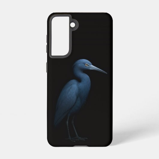 Black 4 Luxe Galaxy S21 Case, Little Blue Heron Samsung Galaxy Hoesje (Achterkant)