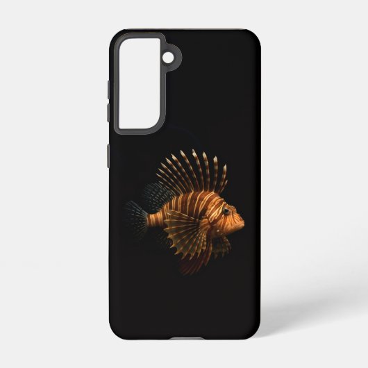Black 4 Luxe Galaxy S21 Case, Red Lionfish Samsung Galaxy Hoesje (Achterkant)