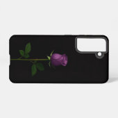 Black 4 Luxe Galaxy S21 Case, Royal Violet Rose Samsung Galaxy Hoesje (Achterkant horizontaal)