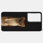 Black 4 Luxe Galaxy S21 Plus, Elegant Weasel Samsung Galaxy Hoesje (Achterkant horizontaal)