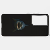 Black 4 Luxe Galaxy S21 Plus, White Shark Samsung Galaxy Hoesje (Achterkant horizontaal)