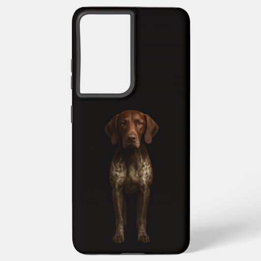 Black 4 Luxe Galaxy S21 Ultra, German Pointer Dog Samsung Galaxy Hoesje (Achterkant)
